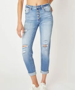 KANCAN Cali Mid Rise Boyfriend Jeans