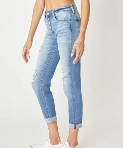 KANCAN Cali Mid Rise Boyfriend Jeans