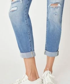 KANCAN Cali Mid Rise Boyfriend Jeans