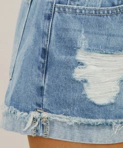 KANCAN Shorts & Skirts Beren Mid Rise Distressed Shorts