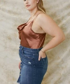 KANCAN Lucy High Rise Fringed Hem Mini Skirt - Plus