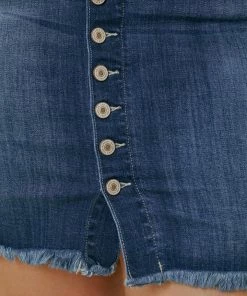 KANCAN Lucy High Rise Fringed Hem Mini Skirt - Plus