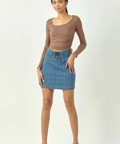 KANCAN Bella High Rise Lace Up Corset Skirt Shorts & Skirts