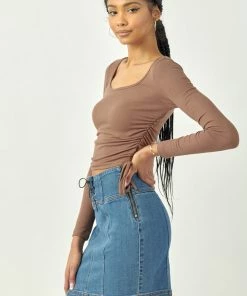 KANCAN Bella High Rise Lace Up Corset Skirt Shorts & Skirts