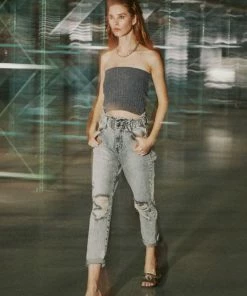 KANCAN Akali Ultra High Rise Paperbag Boyfriend Jeans