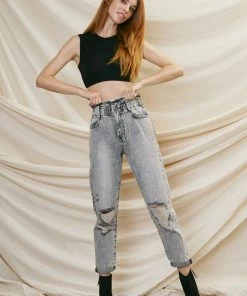 KANCAN Akali Ultra High Rise Paperbag Boyfriend Jeans