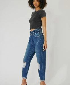 KANCAN Olivia Ultra High Rise Paperbag Boyfriend Jeans New Arrivals