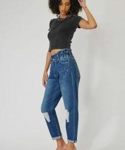 KANCAN Olivia Ultra High Rise Paperbag Boyfriend Jeans New Arrivals