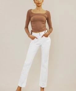 KANCAN Straight Leg Cadence Ultra High Rise Slim Straight Jeans