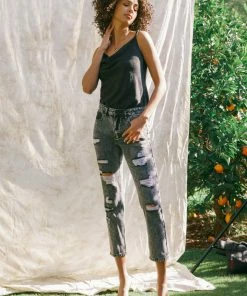 KANCAN Rita High Rise Slim Straight Jeans Straight Leg