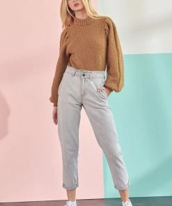 KANCAN Kastel Ultra High Rise Paperbag Mom Jeans