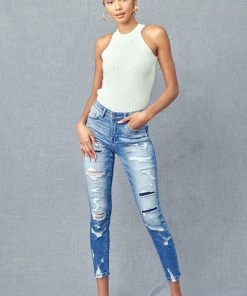 KANCAN Toni Mid Rise Ankle Skinny Jeans