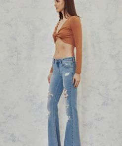 KANCAN Flare & Bootcut Tara Mid Rise Flare Jeans