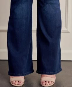 KANCAN Anna Mid Rise Flare Jeans - Plus