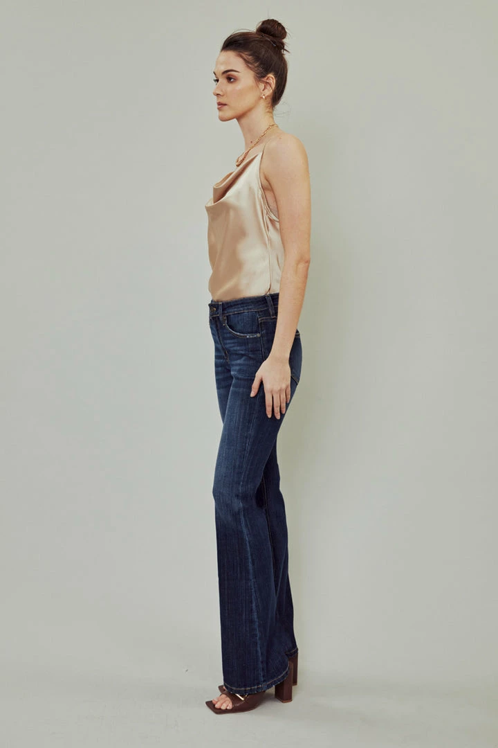 KANCAN Hayden Mid Rise Flare Jeans - Petite 7 KANCAN Hayden Mid Rise Flare Jeans - Petite