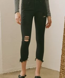 KANCAN Brianna Mid Rise Cropped Skinny Jeans