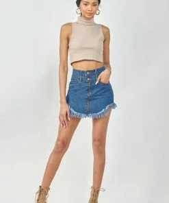 KANCAN Jazzy Fringed Hem Mini Skirt Shorts & Skirts