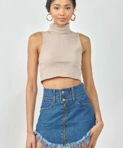 KANCAN Jazzy Fringed Hem Mini Skirt Shorts & Skirts