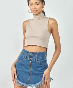 KANCAN Jazzy Fringed Hem Mini Skirt Shorts & Skirts