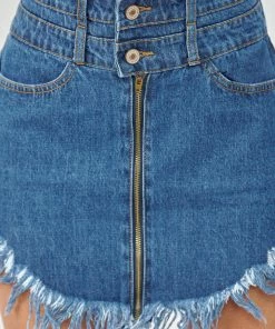 KANCAN Jazzy Fringed Hem Mini Skirt Shorts & Skirts