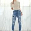 KANCAN Larisal High Rise Patched Ankle Skinny Jeans