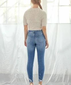 KANCAN Larisal High Rise Patched Ankle Skinny Jeans