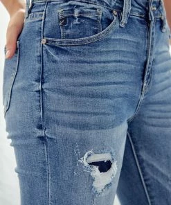 KANCAN Larisal High Rise Patched Ankle Skinny Jeans