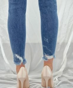 KANCAN Larisal High Rise Patched Ankle Skinny Jeans