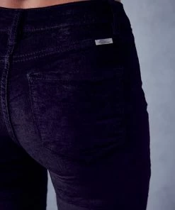 KANCAN Ginny Mid Rise Velvet Ankle Skinny Pants