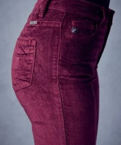 KANCAN Ginny Mid Rise Velvet Ankle Skinny Pants