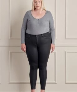 KANCAN Teresa High Rise Coated Super Skinny Jeans - Plus