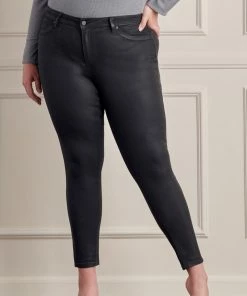 KANCAN Teresa High Rise Coated Super Skinny Jeans - Plus