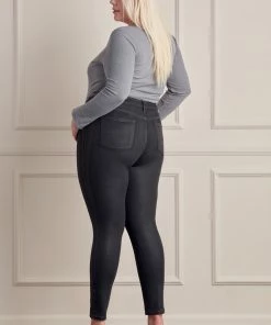 KANCAN Teresa High Rise Coated Super Skinny Jeans - Plus