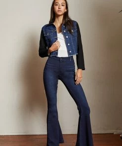 KANCAN Asteria Cropped Two-Tone Jacket Jackets & Outwear