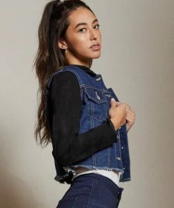 KANCAN Asteria Cropped Two-Tone Jacket Jackets & Outwear