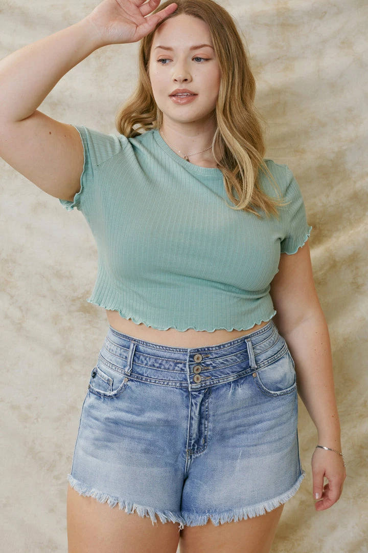 KANCAN Judie Ultra High Rise Shorts - Plus 3 KANCAN Judie Ultra High Rise Shorts - Plus