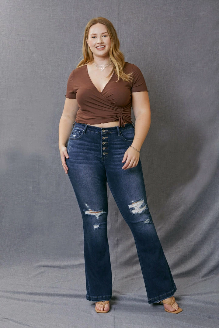 KANCAN Mandy High Rise Flare Jeans - Plus 11 KANCAN Mandy High Rise Flare Jeans - Plus