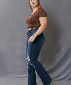 KANCAN Mandy High Rise Flare Jeans - Plus 28 KANCAN Mandy High Rise Flare Jeans - Plus