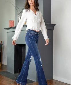 KANCAN Harlowe Mid Rise Flare Jeans Flare & Bootcut