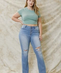 KANCAN Mandy High Rise Flare Jeans - Plus