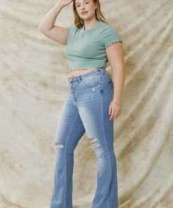 KANCAN Mandy High Rise Flare Jeans - Plus