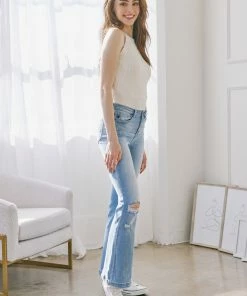 KANCAN Lindsey Mid Rise Flare Jeans - Petite