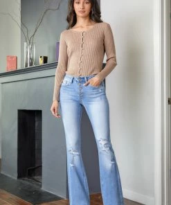 KANCAN Harlowe Mid Rise Flare Jeans Flare & Bootcut