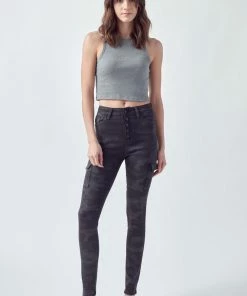 KANCAN Clementine High Rise Coated Super Skinny Jeans