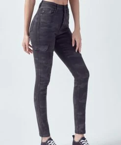 KANCAN Clementine High Rise Coated Super Skinny Jeans