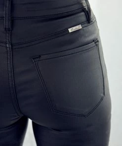 KANCAN Autumn High Rise Faux Leather Ankle Skinny Pants