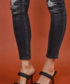 KANCAN Peyton Mid Rise Moto Super Skinny Jeans