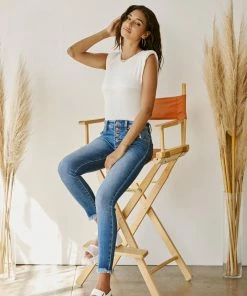 KANCAN Irene Mid Rise Ankle Skinny Jeans