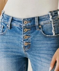 KANCAN Irene Mid Rise Ankle Skinny Jeans