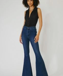 KANCAN New Arrivals Violet High Rise Super Flare Jeans